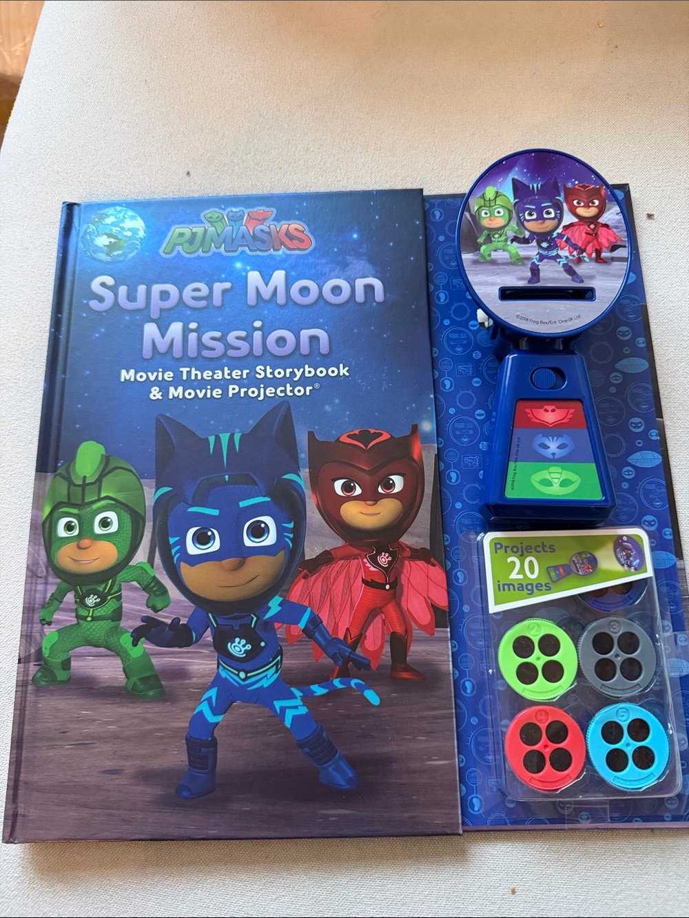 Super Moon Mission Movie Theater Projector Storybook - Blue